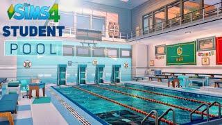 Student Pool  University Sport Facility / Student Party (No CC) | the Sims 4 | Stop Motion