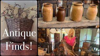 My Primitive Antique Finds & the Good Deals I Got plus Decorating my Home with them