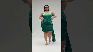 Plus size models lifestyle curvy woman in Daphne top dress .plus size women Fashion beauty.