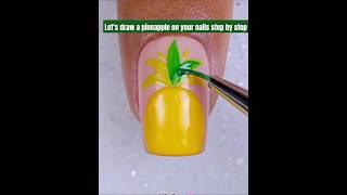 Pineapple nail design #shortsfeed  #pineapple #nails #shortfeed #naildesign #nailartdesigns #shorts