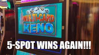 Multi-Card Keno -- Five Spot Win