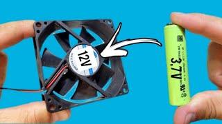 Haz funcionar un cooler de PC con 1 pila de Litio !!