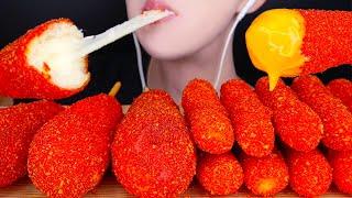 ASMR HOT CHEETOS MOZZARELLA CORN DOG CHEESE STICKS MUKBANG 치토스 핫도그 치즈스틱 チートスNO TALKING EATING SOUNDS