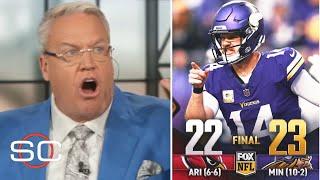 ESPN reacts to Minnesota Vikings beat Arizona Cardinals 23-22 to move 10-2; Sam Darnold throws 2 TD