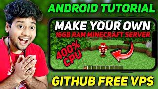 Create a Free 16GB Ram Minecraft Server With Mobile | GitHub Minecraft Server