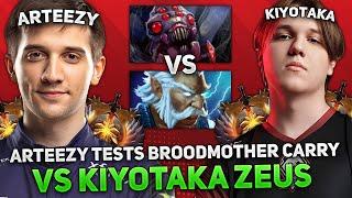 ARTEEZY tests BROODMOTHER CARRY vs KIYOTAKA ZEUS in HIGH MMR!