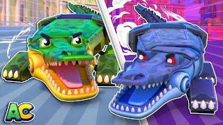 CROCODILE car VS EVIL TWIN! Who will win? | Construction Trucks for Kids