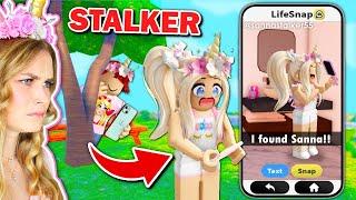 I CAUGHT My STALKER Taking SNAPCHATS Of Me In Life Together! (Roblox)