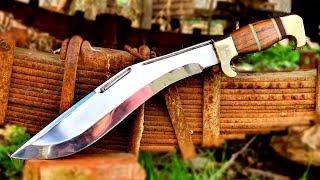 Forging a Kukri knife from Junk