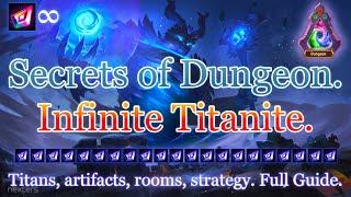 Secrets of Dungeon. Infinite Titanite. How to level Titans. Guide and Strategy. | Hero Wars Mobile
