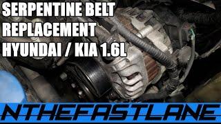 Serpentine Belt Replacement Hyundai/Kia 1.6 GDi (G4FD) Engines