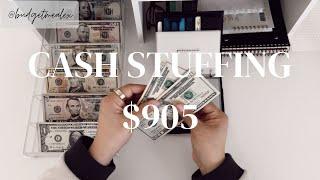 Cash Stuffing | $905 | Dave Ramsey Inspired | Zero Based Budget