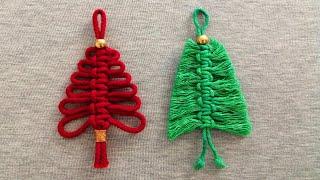 DIY  ARBOLITOS  de NAVIDAD en MACRAME (paso a paso) | DIY Macrame Christmas Tree Ornament