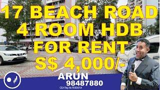 4 Room HDB at 17 Beach Road For Rent - $4,000 only