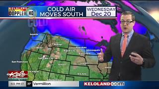 KELO-11, Sioux Falls, SD, 6 pm newscast weather segment, December 16, 2017