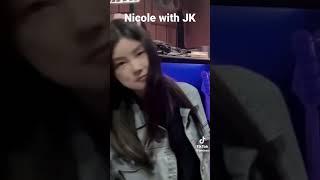 Nicole’s wearing jungkook’s jacket  #bts #jungkook