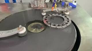 Lapping and polishing of large-size stainless steel parts with a single-sided lapping machine