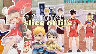 SUMMER Slice of Life  anime vlog, haikyuu popup, nendoroid, jjk blind boxes, genshin milktea & more