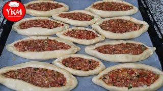 The recipe for pita with minced meat. Pita bread with minced meat with a soft dough. Turkish pita