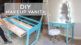 DIY Makeup Vanity + How To Install Drawer Slides the EASY Way!