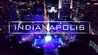 Indianapolis, Indiana By Night | 4K Drone Video