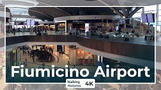 Rome Fiumicino Airport | 4K Walking Tour of Leonardo da Vinci Airport (Travel to Italy 2022)