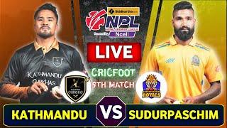 SUDURPASCHIM ROYALS VS KATHMANDU GURKHAS LIVE SCORE & COMMENTARY | Npl Match9 | Nepal Premier League