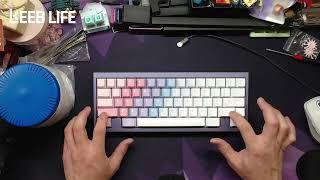 Hoshizora Keyboard - Aluminum Plate - Viola Tricolor switches - ePBT Dreamscape keycaps