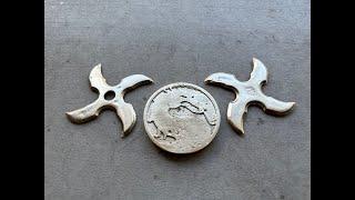 Mortal Kombat Coin & Throwing Stars - Aluminum Bronze Sand Casting - 3D Print to Sand Cast -TGS