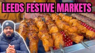 We try INTERNATIONAL STREET FOOD in LEEDS FESTIVE MARKET!!!