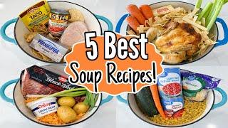 5 HEARTY SOUP RECIPES | The EASIEST Quick & Tasty Soups YOU CAN MAKE | Julia Pacheco