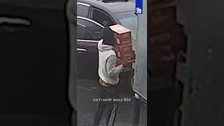 VIDEO: Men steal cases of tequila from DC delivery driver