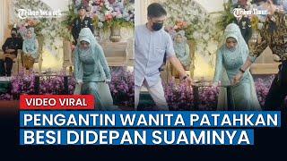 Viral di Sosmed, Pengantin Wanita Lakukan Artaksi Patahkan Besi Dihadapan Tamu Undangan dan Suaminya