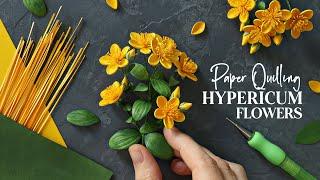 Paper Hypericum Flowers - 3D Paper Crafts - Relaxing Art
