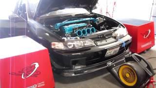 Bisimoto tuning of a K20, ITB'd Acura Integra