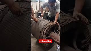 600 hp slipring  rotor 1 slot damage strip coil removing work process