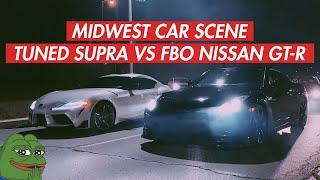 TOYOTA SUPRA VS NISSAN GT-R (MIDWEST CAR SCENE) | #OMAHA