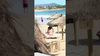 Beach in Mallorca, Spain full of people enjoying the day on the beach in a hot weather #beach