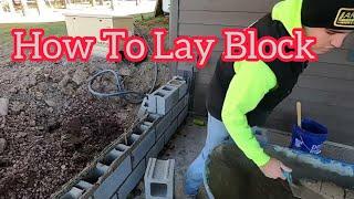 How to lay block to the line