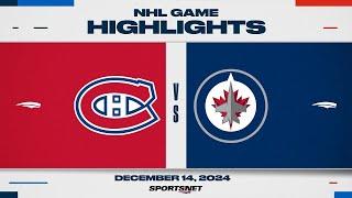 NHL Highlights | Canadiens vs. Jets - December 14, 2024