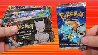 Opening a Bunch of Old Pokemon Booster Packs