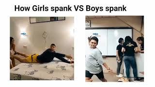 Girls spank vs Boys spank