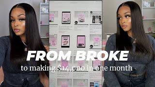 From BROKE to making $14,000+ in one month selling digital products! Want to know how? | Ari J.