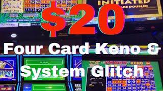 Playing $20 on 4 Card Keno and a Malfunction at Green Valley Ranch Casino - Henderson, NV