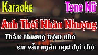 Anh Thôi Nhân Nhượng Karaoke Tone Nữ ( Em ) Karaoke Lâm Organ - Beat Mới