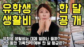 유학생은 한 달에 생활비가 얼마나 들까? 미국유학생이 2년 동안 쓴 가계부 공개! How much would an international student spend monthly!
