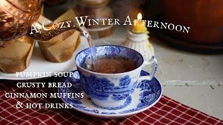 A Cozy Winter Afternoon Making Muffins, Soup, and Crusty Bread | Cinematic ASMR Cooking, Farm Life