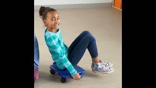 hand2mind Purple Indoor Scooter Board with Handles, Gym Scooters for Kids, Recess Toys, PE Equi...