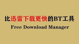 比迅雷下载更快的BT种子下载工具 Free Download Manager