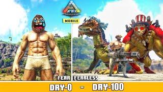 I Survive 100 Days in Impossible Hardcore ARK Mobile Revamp : ARK 100 Days Survival : ARK Mobile 